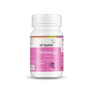 A BF Suma bottle of Feminergy Capsule Grape Seed Extract, anti-oxidant supplement, x60 capsules