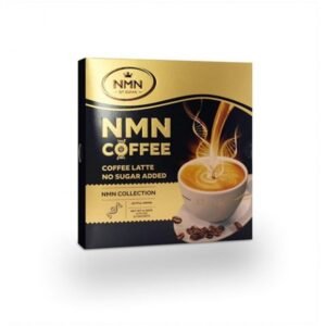 A brown box of BF Suma NMN Coffee late with no sugar, has 15 sachets
