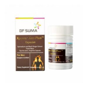 A box and bottle of BF Suma Xpower Man Plus Capsules with Epimedium and Black Ginger Extract that boosts man's energy, x30 capsules